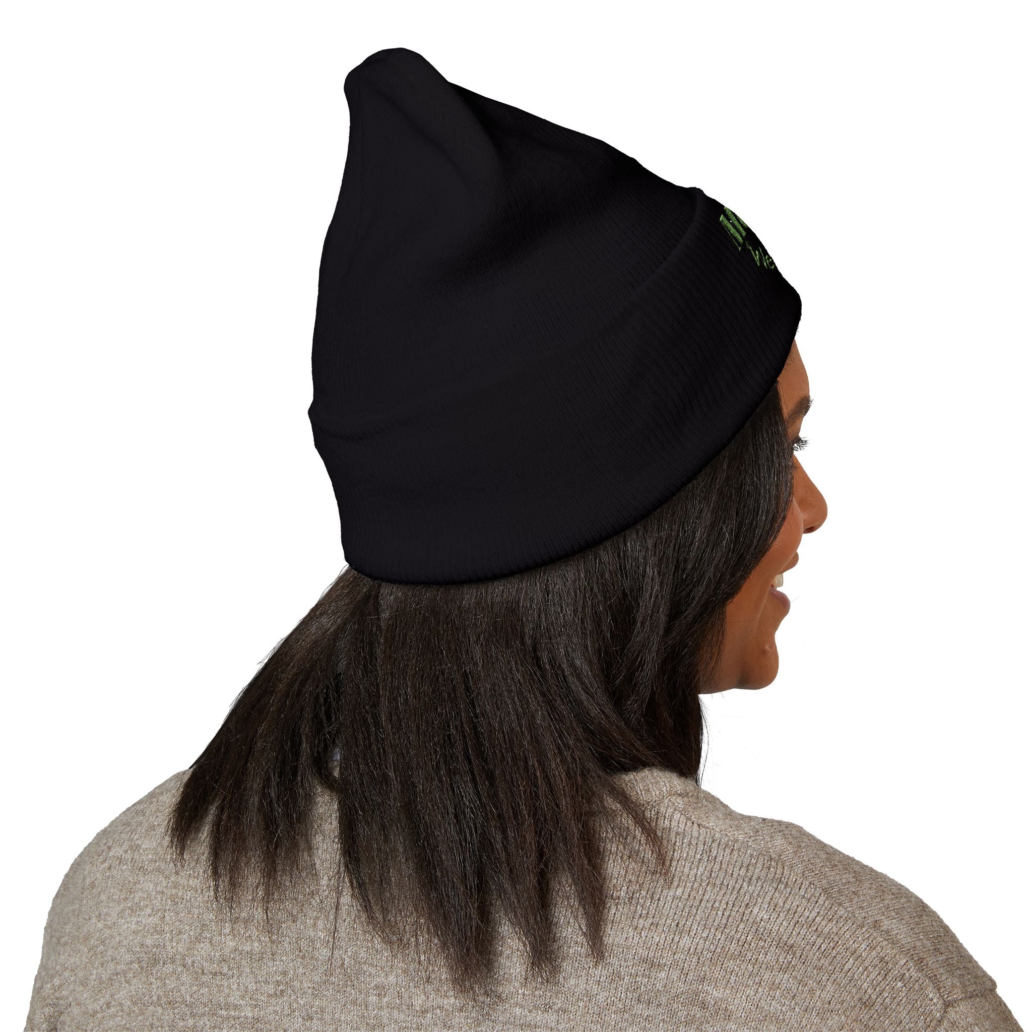 Embroidered Classic Cuffed Beanie - "More Us, We Got You"